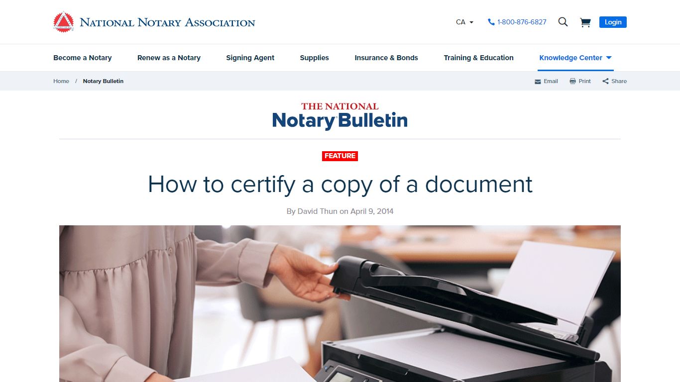 How to certify a copy of a document | NNA - National Notary Association